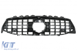 Front Grille suitable for Mercedes CLA X118 C118 (2019-up) GT-R Panamericana Design Piano Black-image-6069364