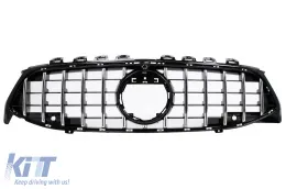 image-77-Front Grille suitable for Mercedes CLA X118 C118 (2019-05.2023) Chrome Stripes GT-R Panamericana Design