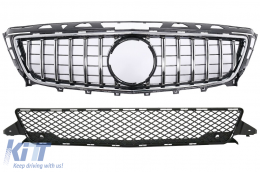 Front Grille suitable for Mercedes CLS W218 C118 (2011-2014) X218 Shooting Brake (2012-2014) GT-R Panamericana Design - FGMBW218AGTRCN