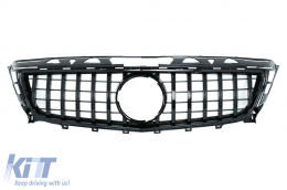 Front Grille suitable for Mercedes CLS W218 C118 (2011-2014) X218 Shooting Brake (2012-2014) GT-R Panamericana Design Piano Black - FGMBW218AGTRBCN