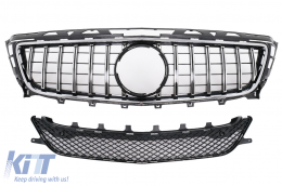Front Grille suitable for Mercedes CLS W218 C218 (2011-2014) X218 Shooting Brake (2012-2014) GT-R Panamericana Design Chrom - FGMBW218NGTRCN