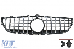 Front Grille suitable for Mercedes CLS W218 Facelift (2014-2017) GT-R Panamericana Design Chrome - FGMBW218FGTR