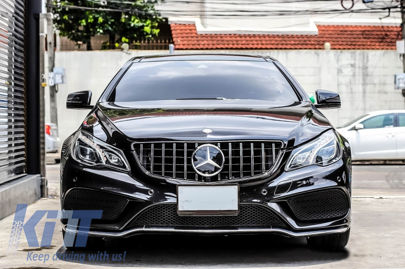 Mercedes E Class Coupe Cabriolet W207 A207 Panamericana GT GTS Grille Black  with Chrome Frame and Bars from May 2013