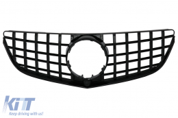 Front Grille suitable for Mercedes E-Class C207 W207 A207 Facelift (2013-2017) Coupe Cabrio GTR Look Black - FGMBW207FGTRB