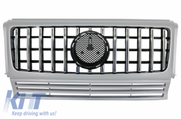 Front Grille suitable for MERCEDES G-Class W463 (1990-2014) G63 GT-R Panamericana Design Silver - FGMBW463GTRC