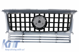 Front Grille suitable for MERCEDES G-Class W463 (1990-2014) G63 GT-R Panamericana Design Silver-image-6033814