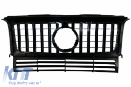 Front Grille suitable for Mercedes G-Class W463 (1990-2014) New G63 GT-R Panamericana Design All Black-image-6042804