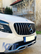 Front Grille suitable for Mercedes GLA-Class X156 Facelift (2017-Up) GT-R Panamericana Design Black Chrome Edition-image-6057479