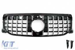 Front Grille suitable for Mercedes GLB-Class X247 (2019-up) GT-R Panamericana Design Chrome - FGMBX247GTR
