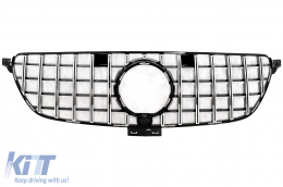 Front Grille suitable for Mercedes GLE Coupe C292 (2015-2018) GT-R Panamericana Design Chrome - FGMBGLECGTRCN
