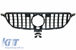 Front Grille suitable for Mercedes GLE Coupe C292 (2015-2018) GLE W166 SUV (2015-2018) GT-R Panamericana Design Piano Black-image-6060114
