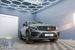 Front Grille suitable for Mercedes GLE Coupe C292 (2015-2018) GLE W166 SUV (2015-2018) GT-R Panamericana Design Piano Black-image-6088763