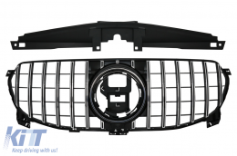 Front Grille suitable for Mercedes GLE W167 V167 C167 Standard Edition (2020-up) GT-R Panamericana Design Chrome Black - FGMBW167GTROFF
