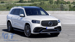 Front Grille suitable for Mercedes GLS SUV X167 (2019-2023) GT-R Panamericana Design Chrome-image-6086590