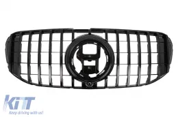 image-18-Front Grille suitable for Mercedes GLS SUV X167 (2019-2023) GT-R Panamericana Design Black
