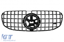 Front Grille suitable for Mercedes GLS SUV X167 (2019-2023) GT-R Panamericana Design Chrome - FGMBX167GTRGCP