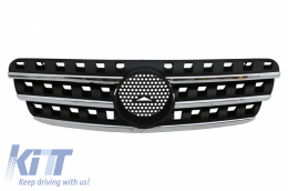 Front Grille suitable for MERCEDES M-Class ML W163 (1998-2005) ML63 Design Black & Chrome Edition - FGMBW163AMGB