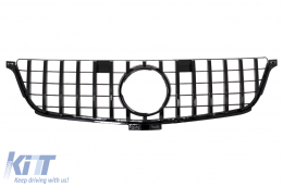 Front Grille suitable for Mercedes ML-Class W166 (2012-2014) GT-R Panamericana Design Black - FGMBW166GTRBCN