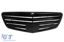 Front Grille suitable for Mercedes S-Class W221 Facelift (2010-2013) S63 S65 Design Piano Black