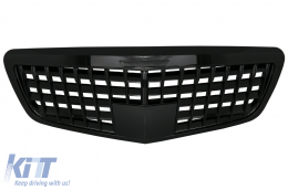 Front Grille suitable for Mercedes S-Class W221 Facelift (2010-2013) Vertical Design Piano Black - FGMBW221MBHB