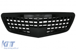 Front Grille suitable for Mercedes S-Class W221 Facelift (2010-2013) Vertical Design Piano Black