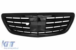 Front Grille suitable for Mercedes S-Class W222 (2014-08.2020) S63 S65 Design Piano Black - FGMBW222AMGPB