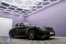 Front Grille suitable for Mercedes S-Class W222 X222 (2014-2020) Vertical Design Chrome-image-6089427
