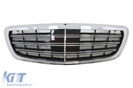 Front Grille suitable for Mercedes S-Class W222 (2014-08.2020) S63 S65 Design Chrome