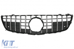 Front Grille suitable for Mercedes SL-Class R231 (2012-2016) GT-R Panamericana Design Black Chrome - FGMBR231GTR