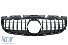 Front Grille suitable for Mercedes SLC-Class R172 Facelift (2016-2019) GT-R Panamericana Design Piano Black - FGMBR172FGTRB