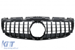 Front Grille suitable for Mercedes SLC-Class R172 Facelift (2016-2019) GT-R Panamericana Design Piano Black