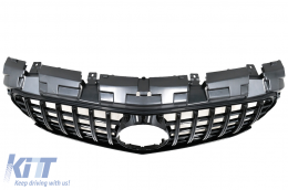 Front Grille suitable for Mercedes SLC-Class R172 Facelift (2016-2019) GT-R Panamericana Design Piano Black-image-6068384
