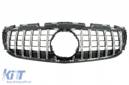 Front Grille suitable for Mercedes SLC-Class R172 Facelift (2016-2019) GT-R Panamericana Design Black/Chrome - FGMBR172FGTRCN