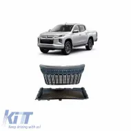 Front Grille suitable for Mitsubishi L200 2019+ Black Mat-image-6314145
