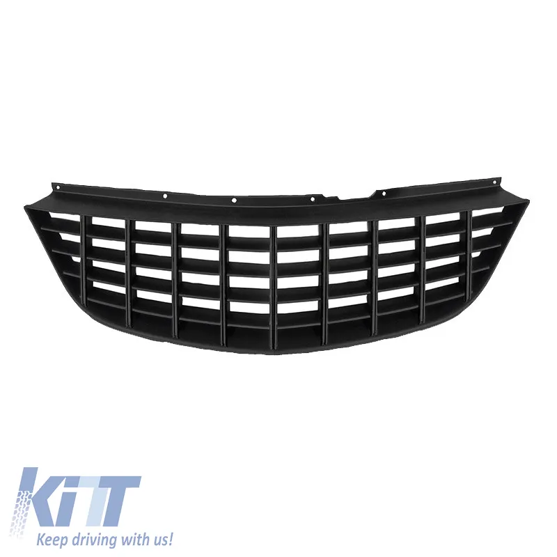 Front Grille suitable for Opel Corsa D 06-11 Badgeless With Vertical Lines Mat Black 1 Pc