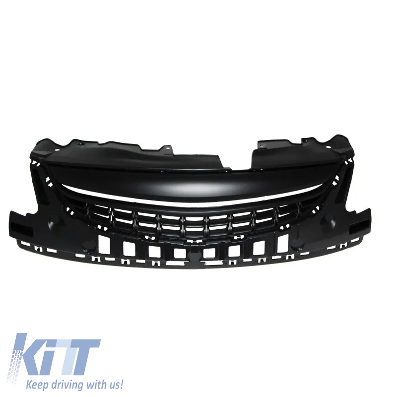 Front Grille suitable for Opel Corsa D 11-14 Badgeless With Vertical Lines Mat Black 1pc