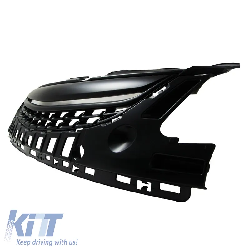 Front Grille suitable for Opel Corsa D 11-14 Badgeless With Vertical Lines Mat Black 1pc