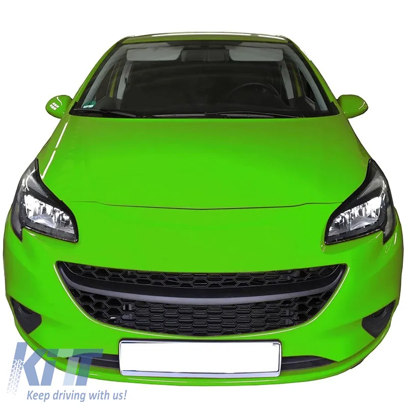 Front Grille suitable for Opel Corsa E 14-19 Honeycomb Mat Black 1pc