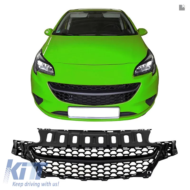 Front Grille suitable for Opel Corsa E 14-19 Honeycomb Mat Black 1pc