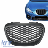 Front Grille suitable for Seat Leon 1P / Altea 05-09 Honeycomb Badgeless Black 1pc