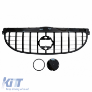 Front Grille suitable for Smart ForFour W453 (2014-2019) GT A Design Panamericana Look Glossy Black 1 Pc