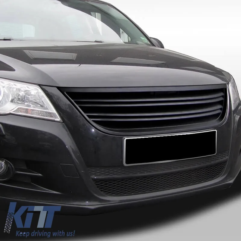 Front Grille suitable for Tiguan mk1 07-11 R Look Black Mat With 2 Double Grilles 1 Pc
