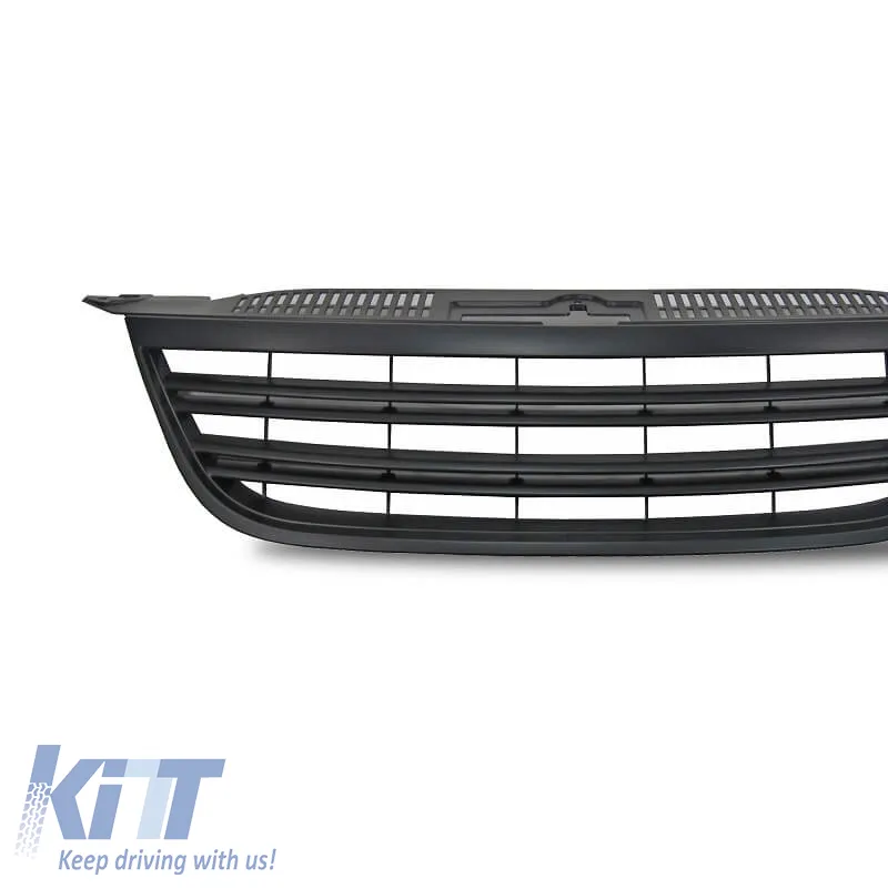 Front Grille suitable for Tiguan mk1 07-11 R Look Black Mat With 2 Double Grilles 1 Pc