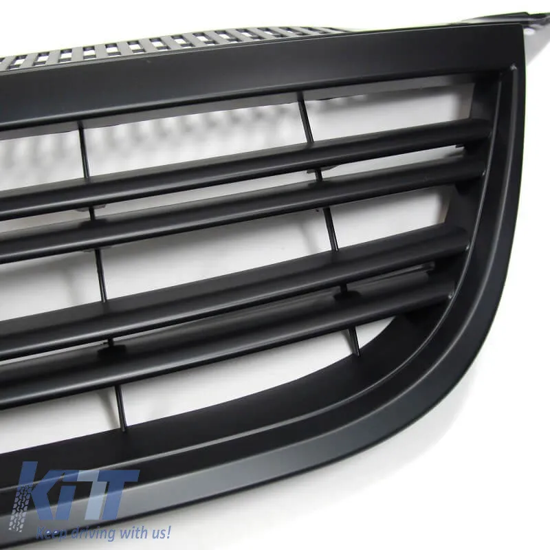 Front Grille suitable for Tiguan mk1 07-11 R Look Black Mat With 2 Double Grilles 1 Pc