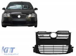 Front Grille suitable for VW Golf 5 V (2003-2009) R32 Design Black-image-6091846