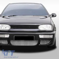 Front Grille suitable for VW Golf III (3) 93-98 VR6 Look Badgeless Black 1 Pc-image-6296002