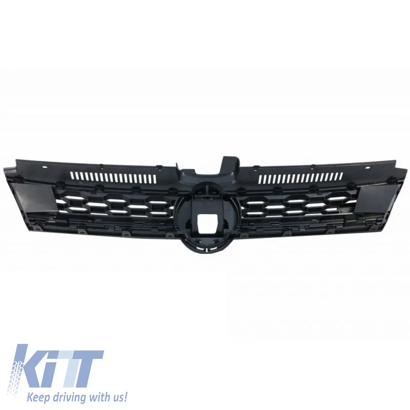 Front Grille suitable for VW Golf VII (7.5) 16-19 GTI Look Honeycomb with Red Line & Sensor Holder 1 Pc