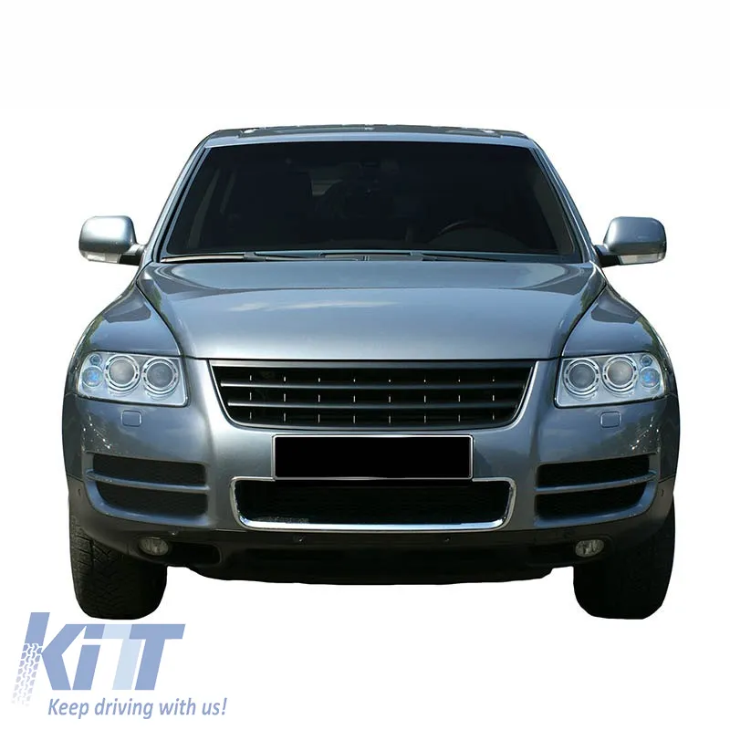 Front Grille suitable for VW Touareg 7L 02-06 Badgeless Black 1 Pc