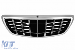 Front Grille Vertical Stripes suitable for Mercedes S-Class W222 X222 (2014-Up) Style Design - FGMBW222B