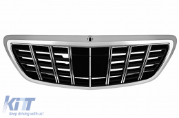 Front Grille Vertical Stripes suitable for Mercedes S-Class W222 X222 (2014-Up) Style Design